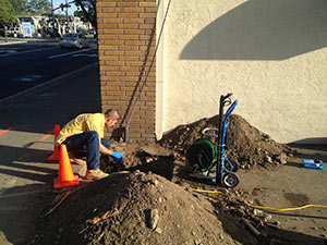 jeff is in the middle of a sewer repair